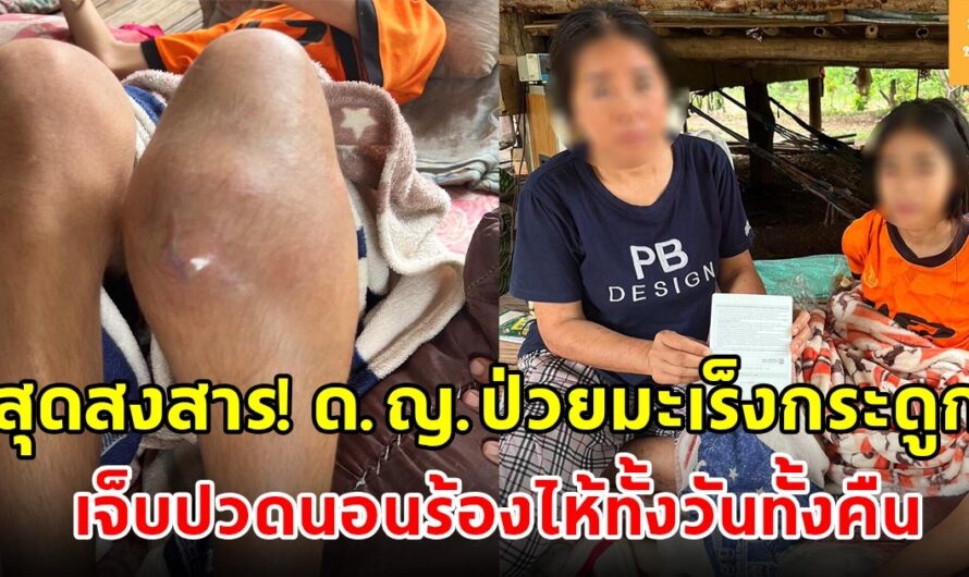 สุดสงสาร เด็กหญิงวัย 14 ปี ป่วยมะเร็งกระดูก เจ็บปวดนอนร้องไห้ทั้งวันทั้งคืน บ้านฐานะยากจนวอนช่วยเหลือ