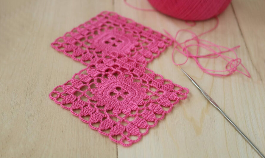 Crochet Easy Lace Square Motif