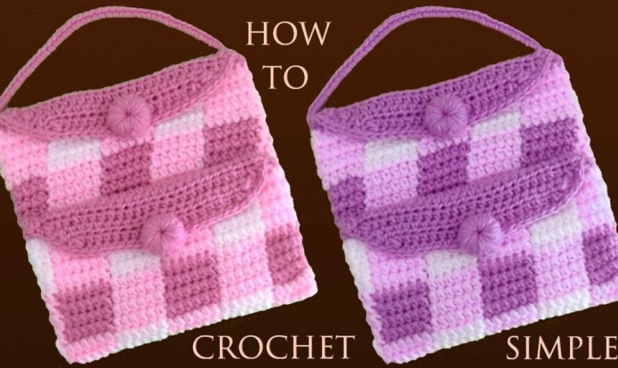 How to crochet a purse purse knitted colored squares