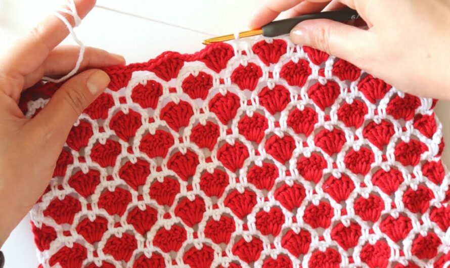 CROCHET CUTE HEARTS STITCH / EASY TUTORIAL