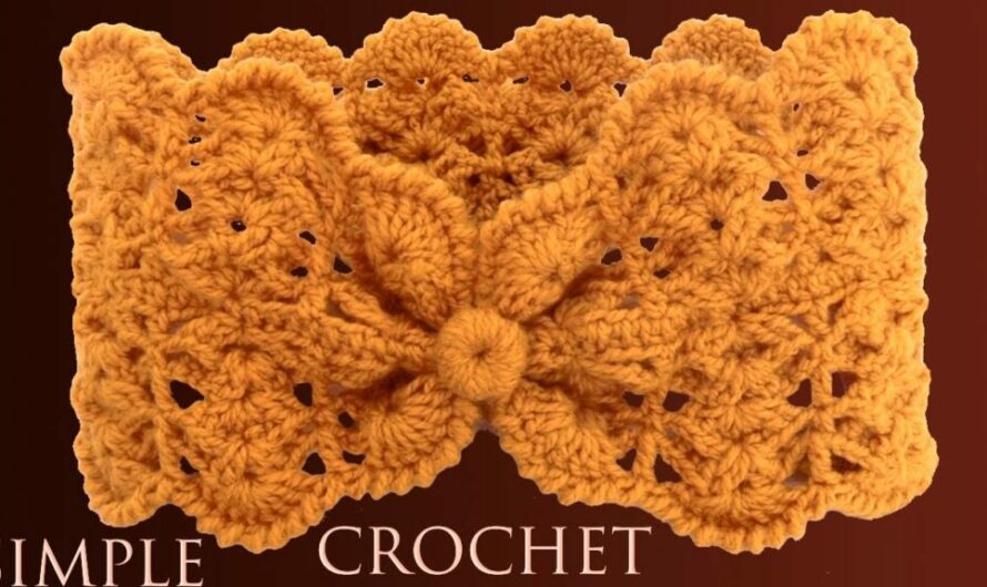 CROCHET 3D HEADBAND WITH FLOWER