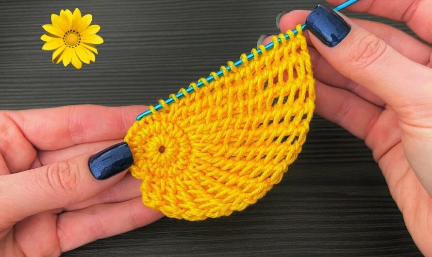 How to Make a Very Easy Tunisian Crochet Flower Coaster