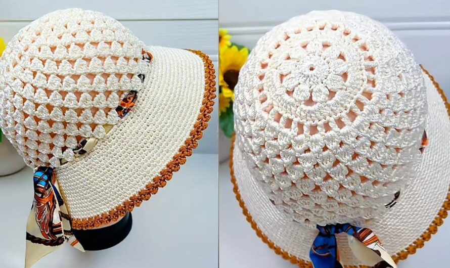 🧶 How to Make an Elegant Pineapple Lace Hat – Step-by-Step Tutorial