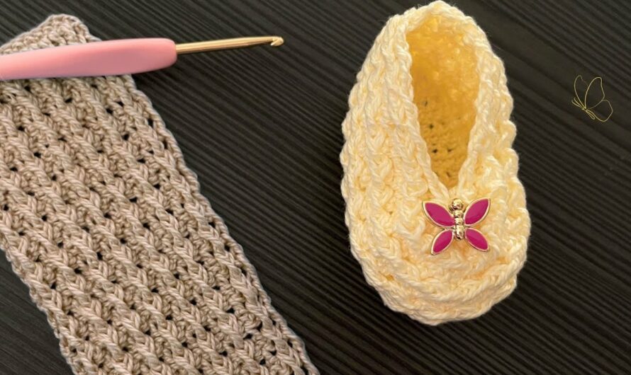 Baby Shoes with Very Beautiful Relief Stitch: Crafting Elegance for Little Feet