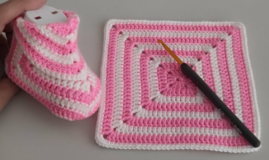 👶 Learn How to Make Adorable Baby Shoes with This Easy Granny Square Pattern
