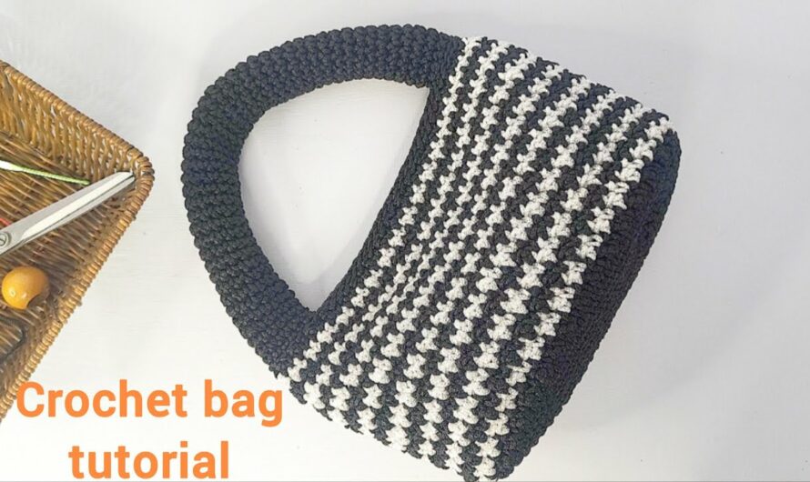 Super Easy Crochet Bag with Houndstooth Pattern – Step-by-Step Guide