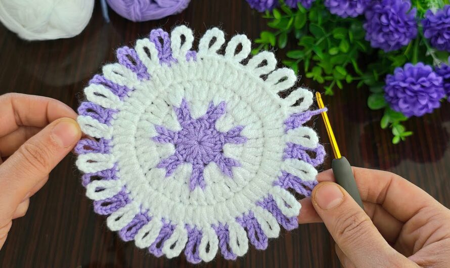 Crochet a Stunning Purple Coaster A Step-by-Step Guide