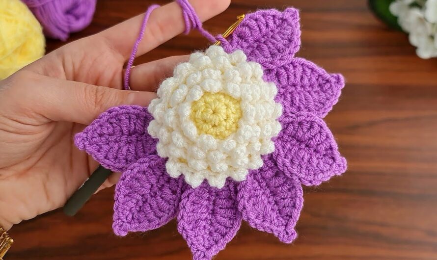 How to Crochet a Beautiful Leafy Flower Step by Step