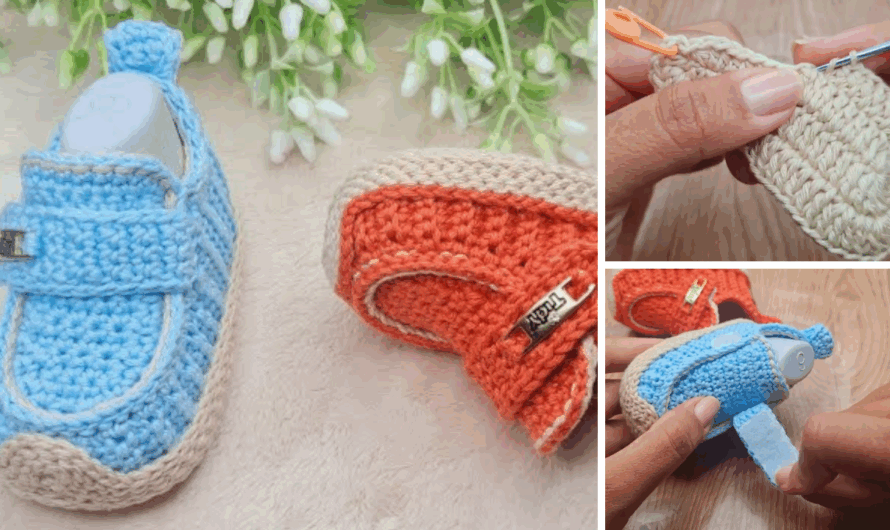 Crochet Baby Moccasin – 9 cm