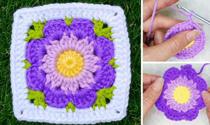 How To Crochet A Flower Granny Square – Step-by-Step Tutorial for Beginners