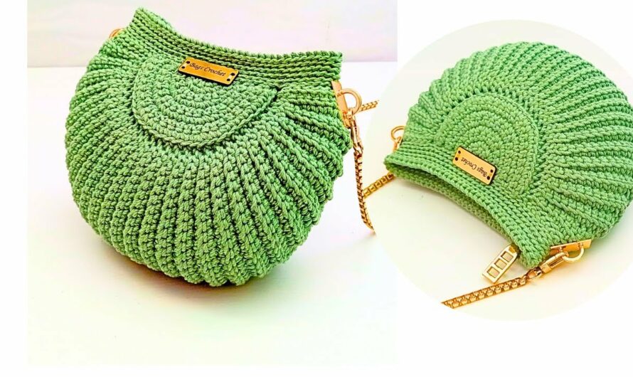 Elegant Small Crochet Rounded Bag