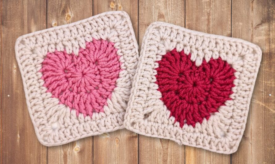 How to Crochet a Perfect Heart Granny Square