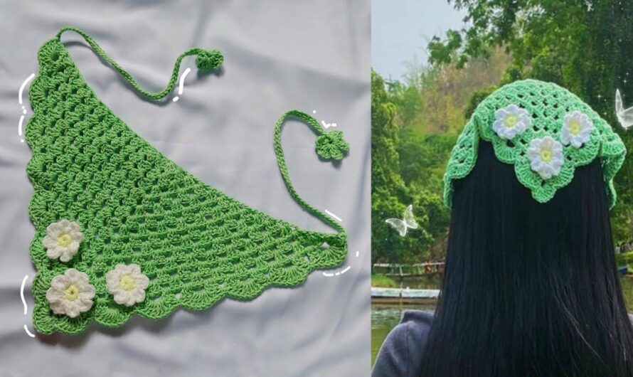 Crochet Daisy Bandana Tutorial