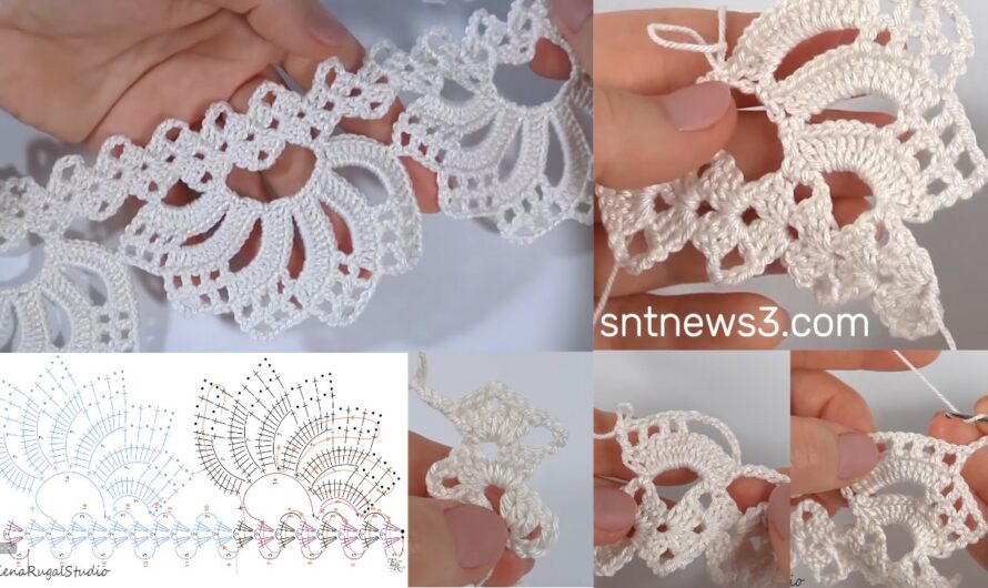 Crochet Lace Edge Pattern/Crochet Flower Pattern
