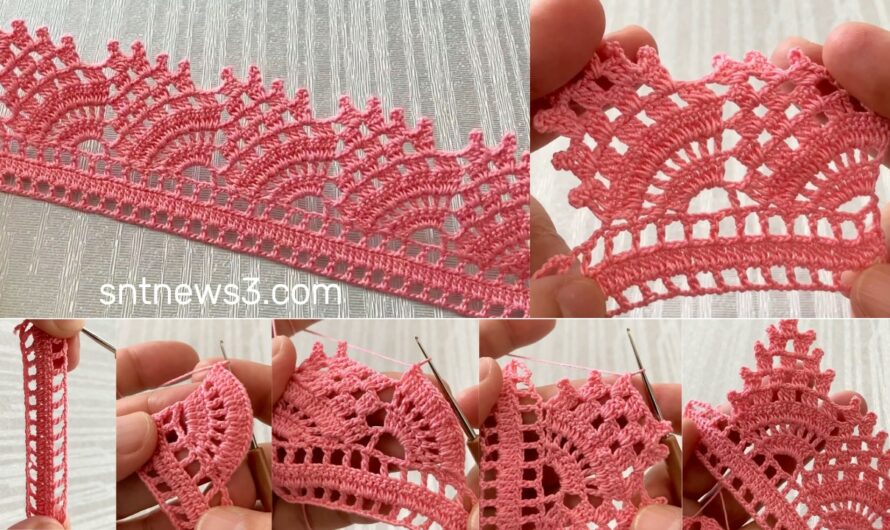 WONDERFUL SUPER EASY Towel and Cover Lace Edge Tutorial