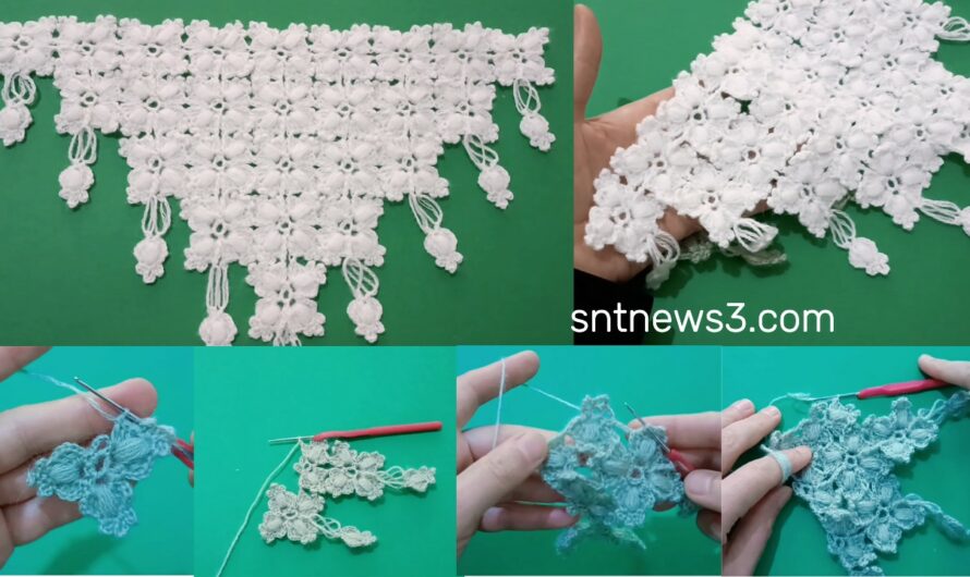 ELEGANT BOUQUETS, PONCHO SHAWL MAKING WITHOUT Plucking VELVET FLOWER MODEL ✔️CROCHET DESIGN SHAWL MAKING✔️