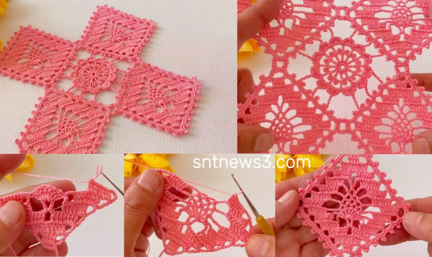 Amazing Crochet Motif Pattern Multipurpose Runner, Blouse How-To Tutorial for Beginners