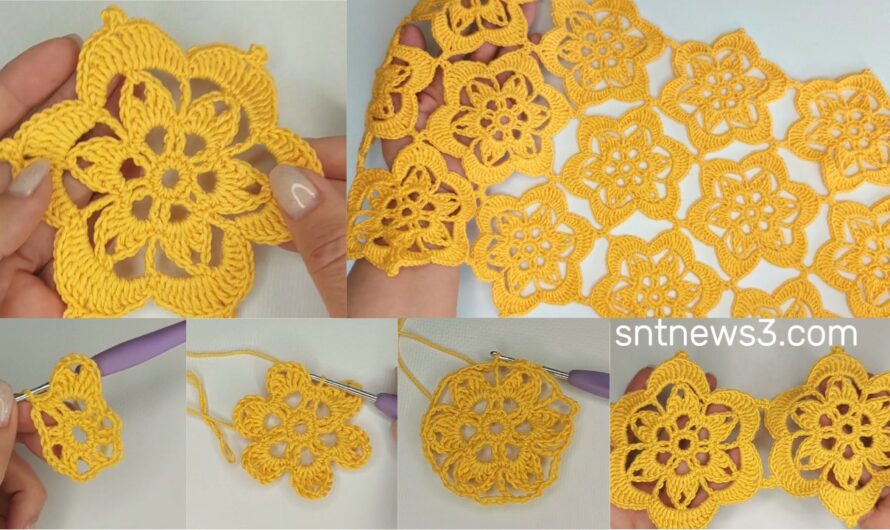 How to Crochet a Beautiful Flower Motif | Easy Step-by-Step Tutorial