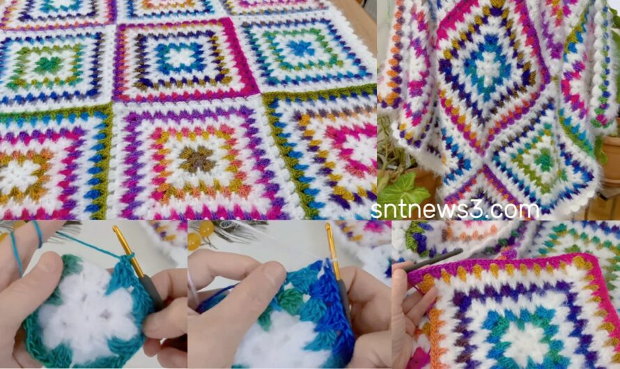 Easy Crochet Blanket! Nice Looking! Crochet, Motif Blanket Making