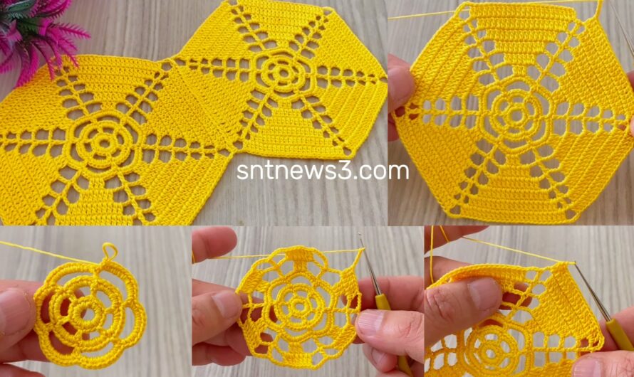 🌟Crochet Hexagon Motif❗️How to Make the Most Beautiful Pattern of the Last Days