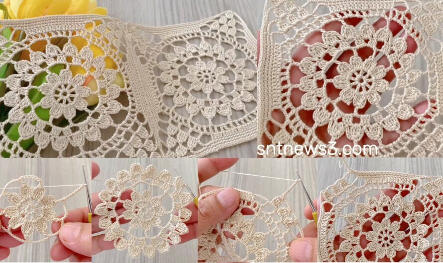 🌟Extraordinary Crochet Square Motif Pattern How to Make