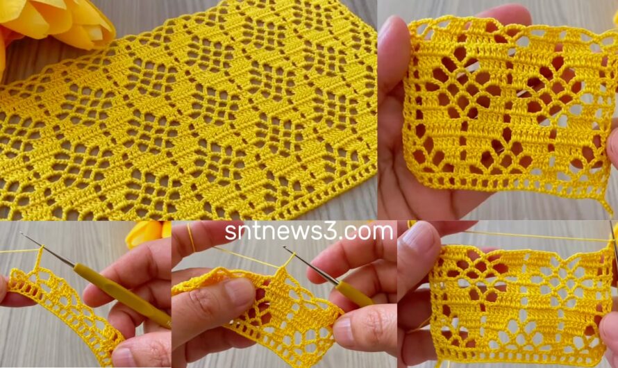 The Most Different and Most Beautiful Crochet Pattern💛How to Make a Blouse, Runner Step by Step