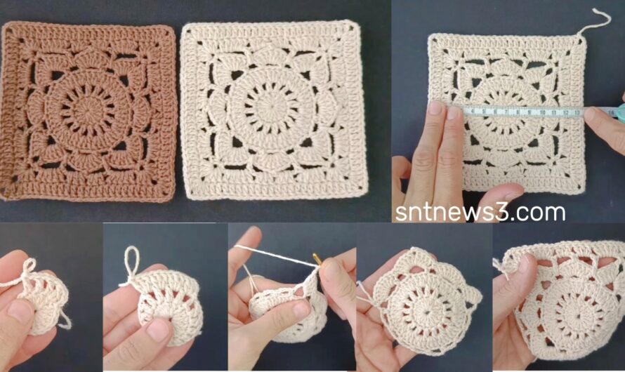 Easy & Beautiful Crochet Square Tutorial Step-by-Step