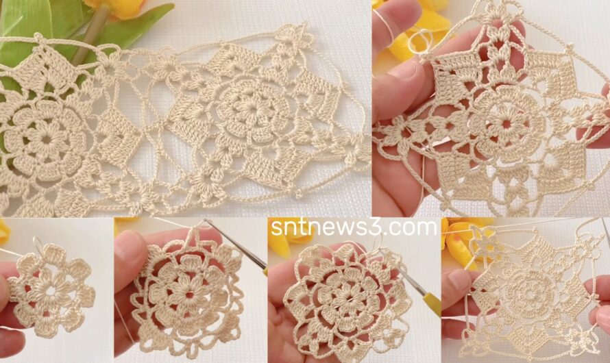 Gorgeous‼️Crochet Lace Square Motif Pattern How to Tutorial