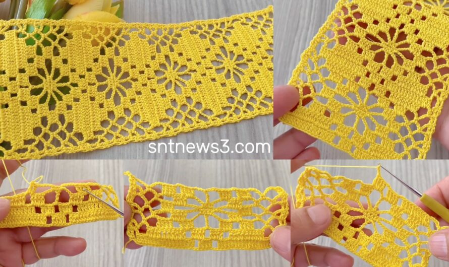 Unique Crochet❗️Tile and Spider Pattern Multi-purpose Blouse, Runner Model