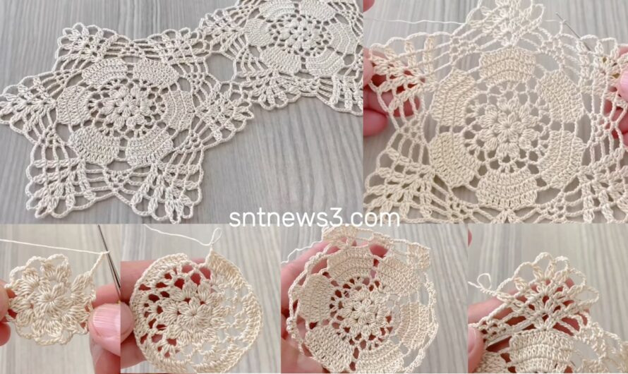 🌸Crochet Gorgeous Flower Motif Pattern How-to Tutorial for Beginners