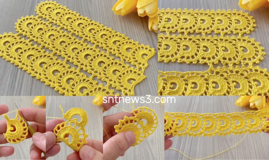 💛Gorgeous Design Crochet Piece Runner, Shawl, Edge and Intermediate Lace Pattern
