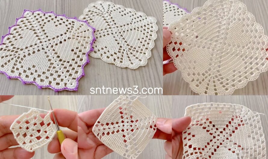 Wonderful Crochet Motif❗️Heart Square Pattern Step by Step Tutorial