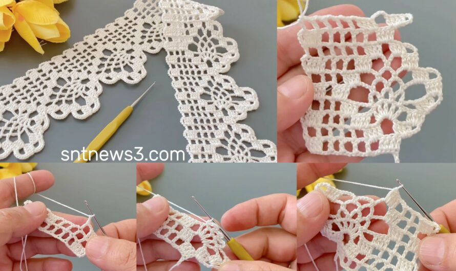 🧶How to Make a Stunning and Very Easy Crochet Lace Edge Pattern