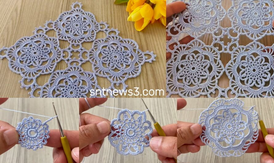 Crochet Square Motif❗️ How to Make a Unique Pattern for Beginners