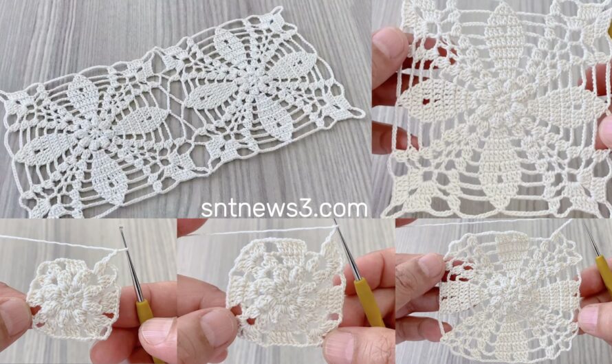 Adorable Square Crochet Motif Pattern for Beginners🌿How to Make Step by Step