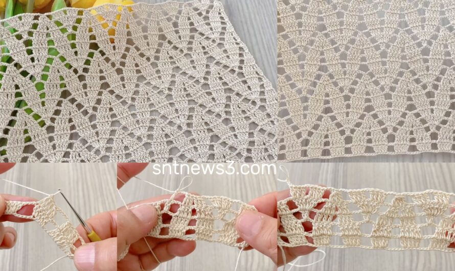 Fascinating Leaves🌿How to Make Crochet Shawl, Blouse Pattern