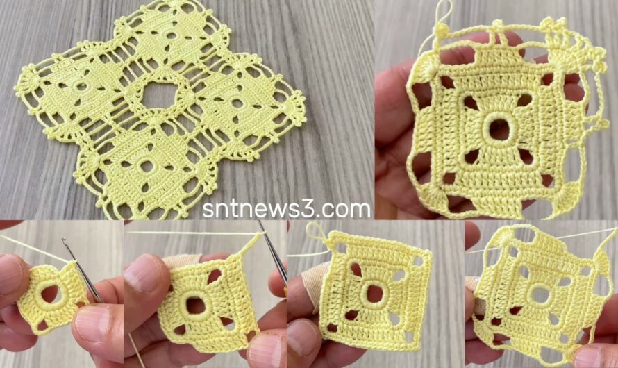 Crochet For Beginners❗️Incredibly Beautiful Square Motif Pattern Tutorial