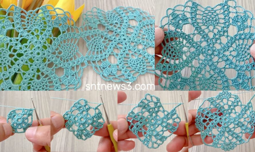Incredibly Beautiful Crochet Square Motif Pattern Tutorial for Beginners