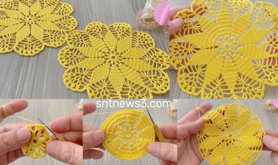 Large Piece Crochet Motif Tutorial – Work Miracles for Presentation and Runner