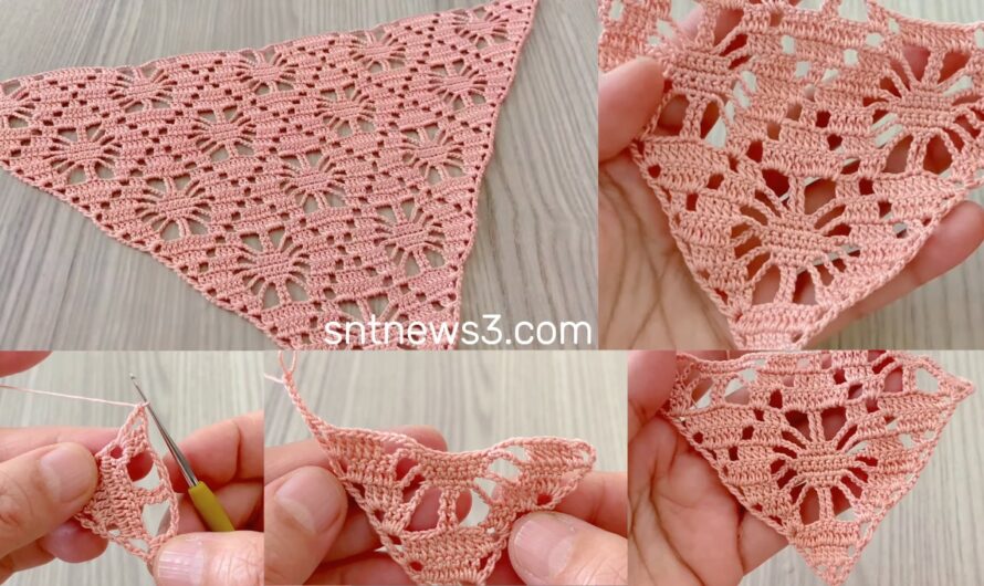 Unique❗️Incredibly Beautiful Crochet Triangle Shawl Pattern Tutorial