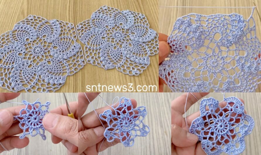 The Result is Perfect❗️Crochet Popcorn Pineapple Motif Pattern Tutorial