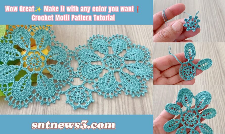 Wow Great✨ Make it with any color you want❗️Crochet Motif Pattern Tutorial
