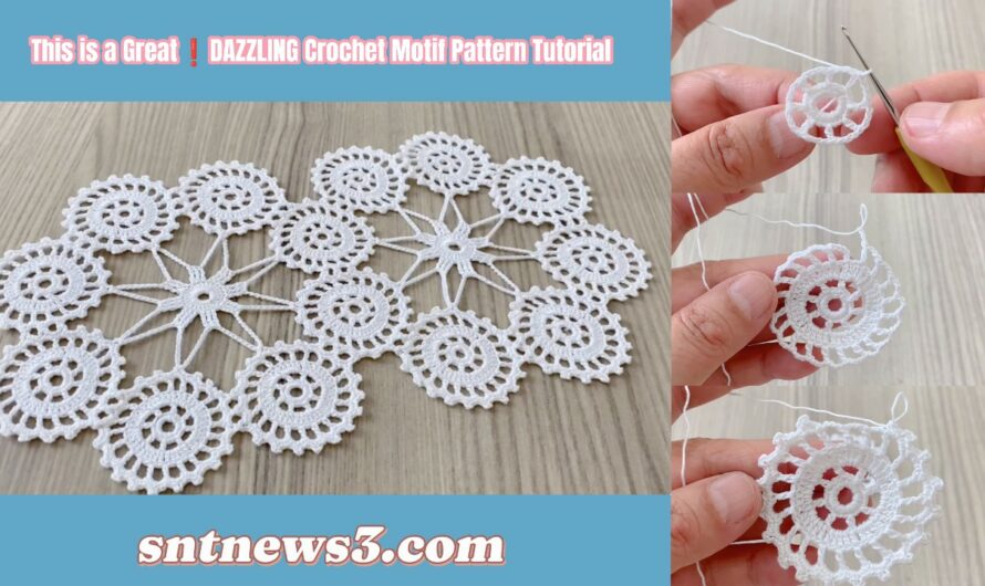 This is a Great❗️DAZZLING Crochet Motif Pattern Tutorial