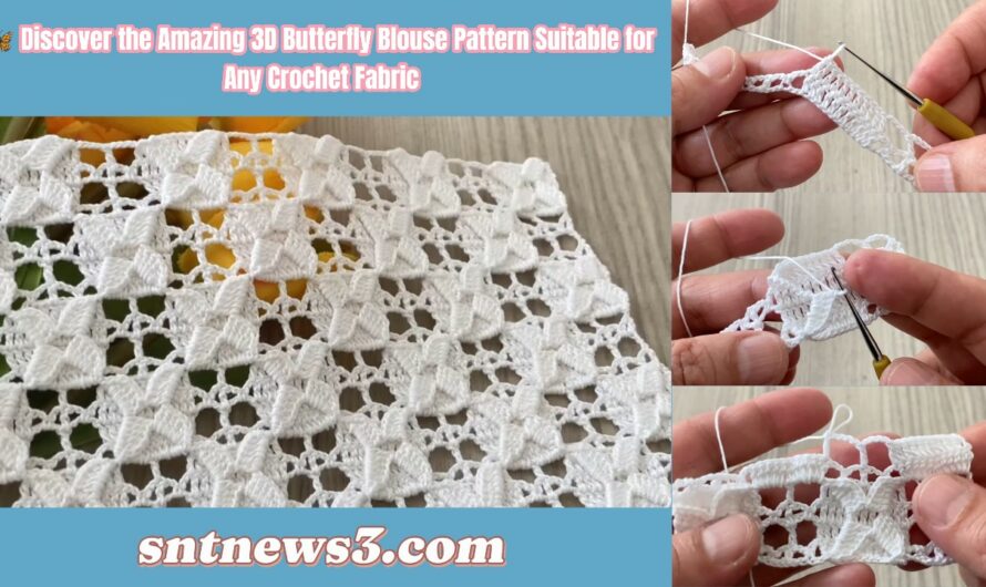 🦋 Discover the Amazing 3D Butterfly Blouse Pattern Suitable for Any Crochet Fabric