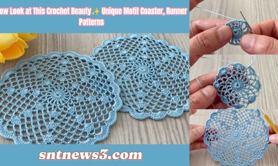 Wow Look at This Crochet Beauty✨ Unique Motif Coaster, Runner Patterns