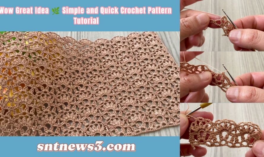 Wow Great Idea 🌿 Simple and Quick Crochet Pattern Tutorial