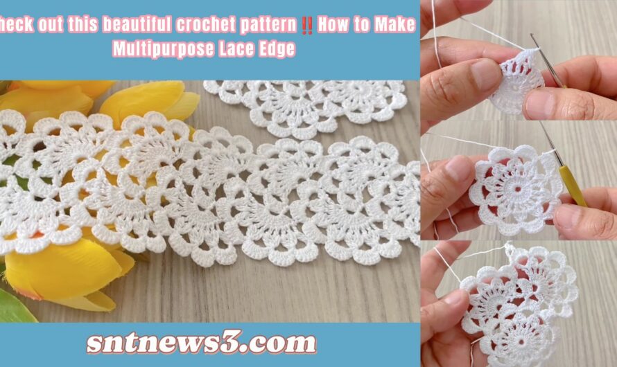 Check out this beautiful crochet pattern‼️How to Make Multipurpose Lace Edge