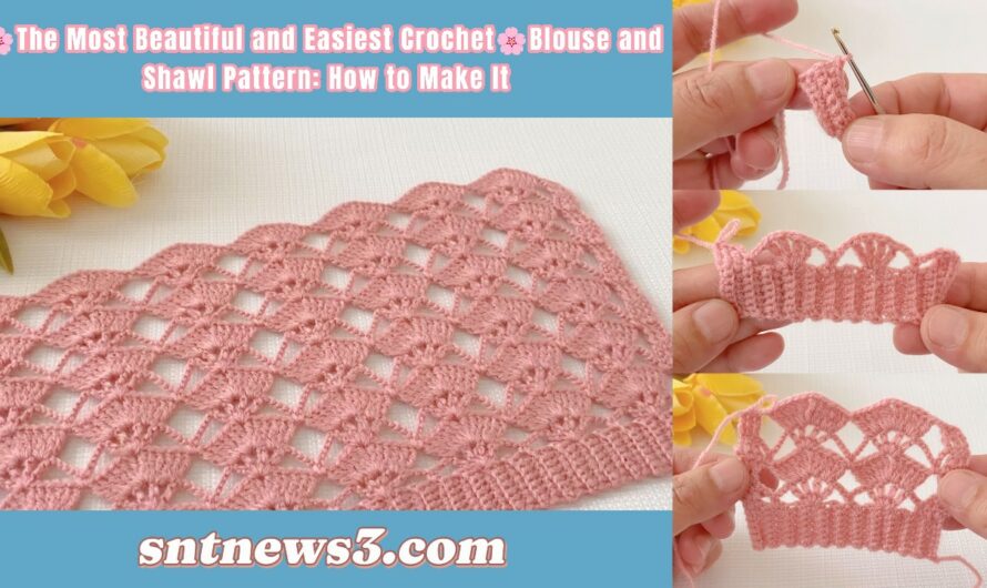 🌸The Most Beautiful and Easiest Crochet🌸Blouse and Shawl Pattern: How to Make It