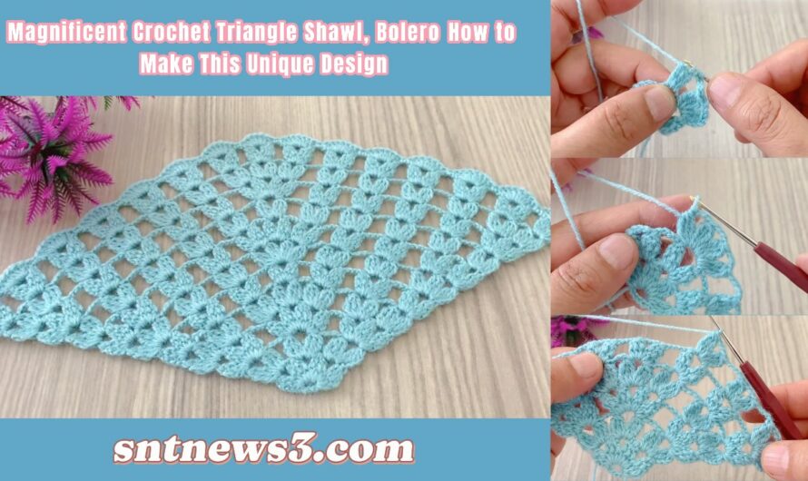 🩵Magnificent Crochet Triangle Shawl, Bolero🩵 How to Make This Unique Design