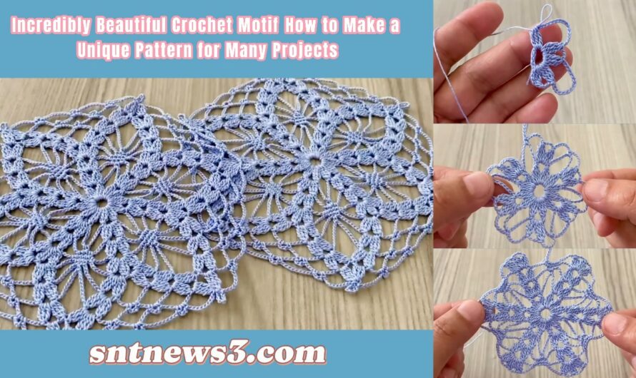 🩵Incredibly Beautiful Crochet Motif🩵 How to Make a Unique Pattern for Many Projects